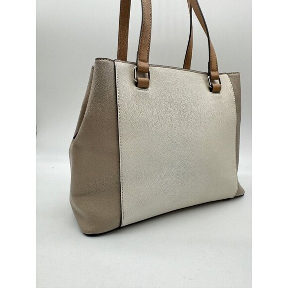 Guess Trixy faux-leather medium tote shopper bag - Taupe /Beige (Used) - Picture 9 of 12